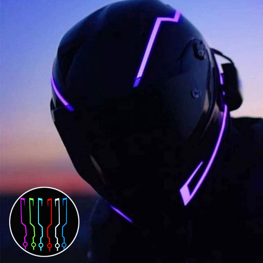 Helmet Motorcycle Light Riding Signal Strip Flashing Durable Kit Bar Diy Helmet Led Strip Reflector Cold Light Film - Online Shop AU.com