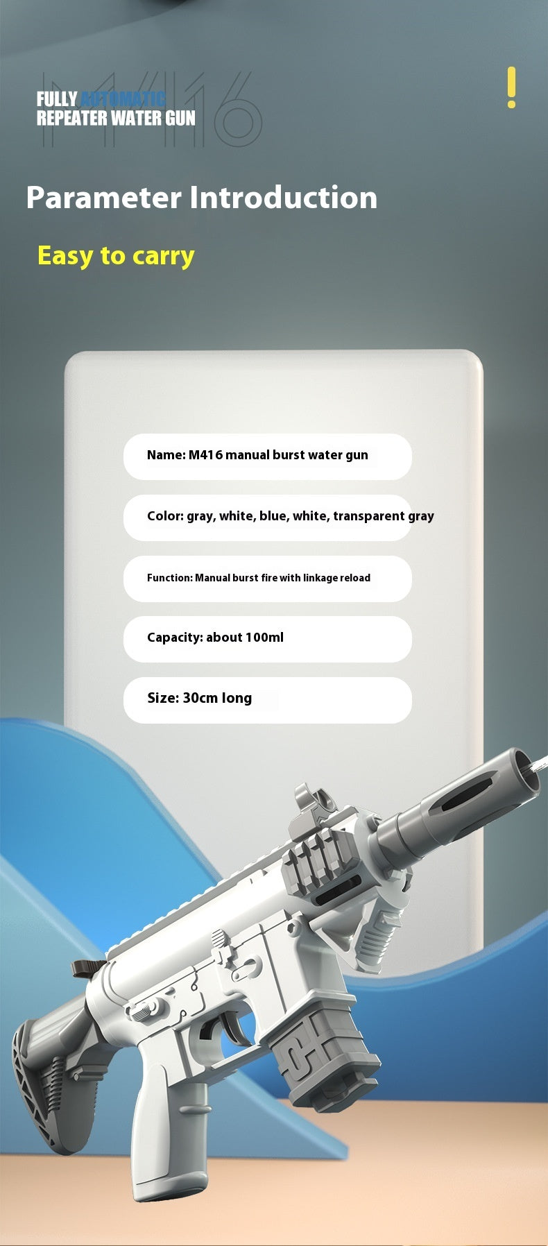 Water Gun Cross-border Manual Press Water Gun Summer Water Pistols