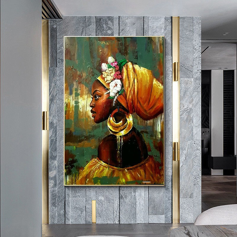 Tranh Cô Gái Đảo Trang Trí Tranh Canvas Không Khung