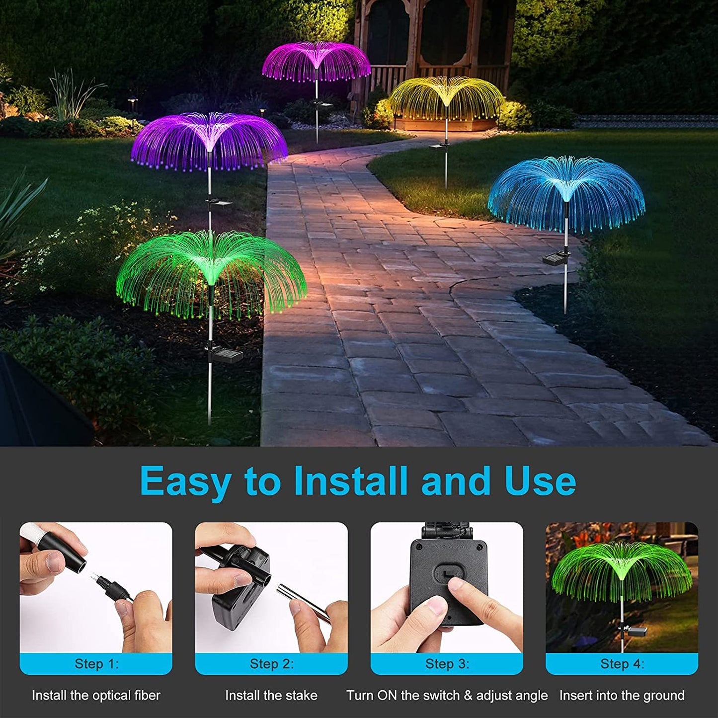 Luminous Charging And Plug-in Lawn And Garden Decorative Lights