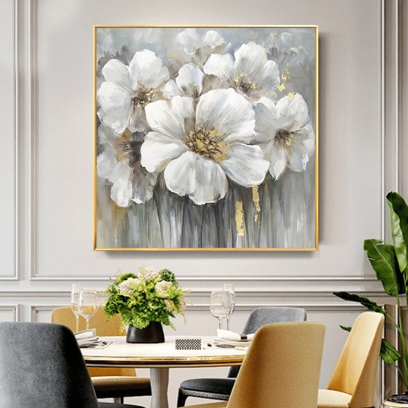 Spray Print Oil Painting Flower Spray Art Wall Canvas
