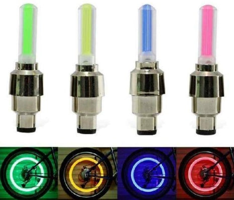 Neon Lights Tyre Wheel Valve Cap Light LED Car Tire Valve Caps Air Cover Tire Rim Valve Wheel Stem Cap Bike Light - Online Shop AU.com
