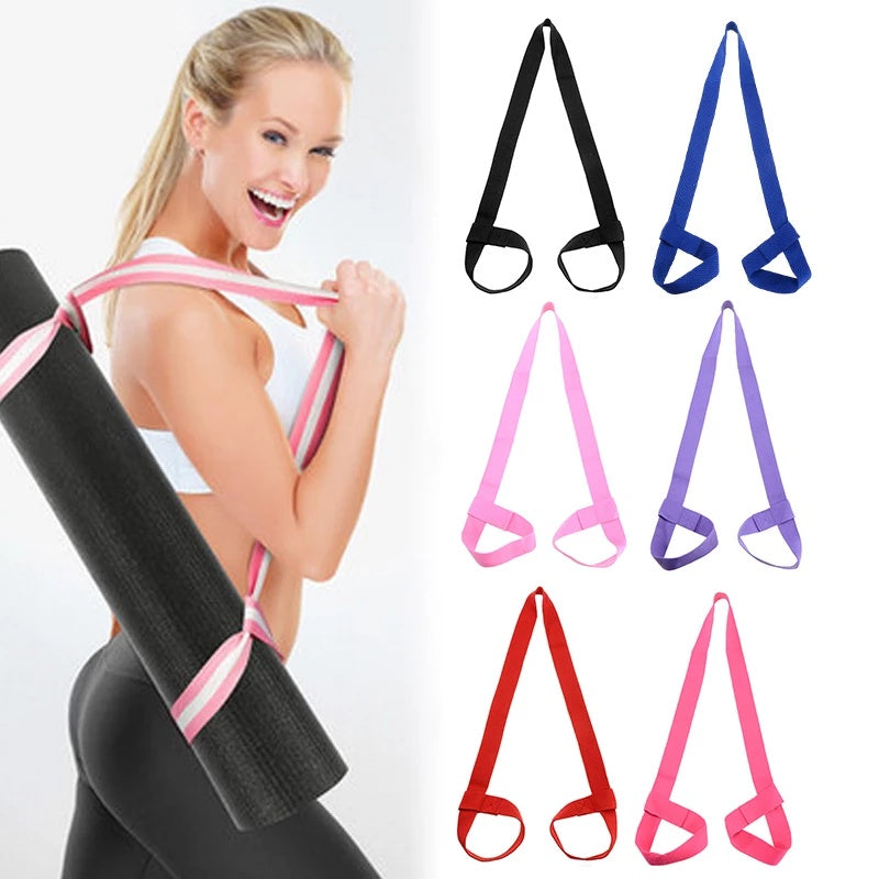 Yoga Mat Strap Strap Belt Adjustable Sports Sling Carrier Shoulder Carry Strap Belt Exercise Stretch Fitness Elastic Yoga Belt - Online Shop AU.com