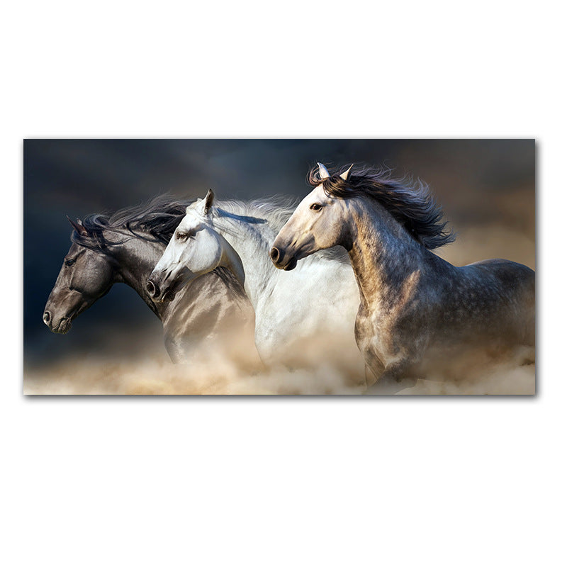 Oil Painting Horse One-Time Delivery Wish Explosion Models Living Room Study Decorative Canvas Painting Frameless Painting Core