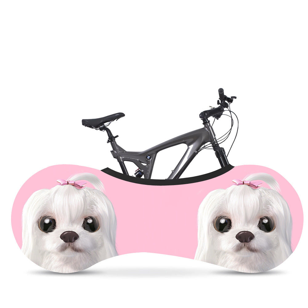 Cartoon Pattern Stretch Bike Dust Cover