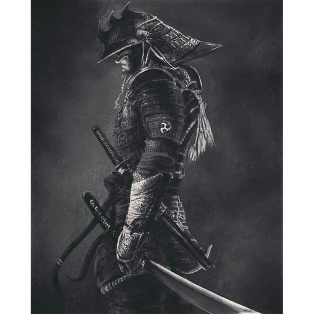 Japanese Samurai Canvas Painting Modern Wall Art Oil Painting Living Room Home Decoration Printmaking Painting Core Decorative Painting