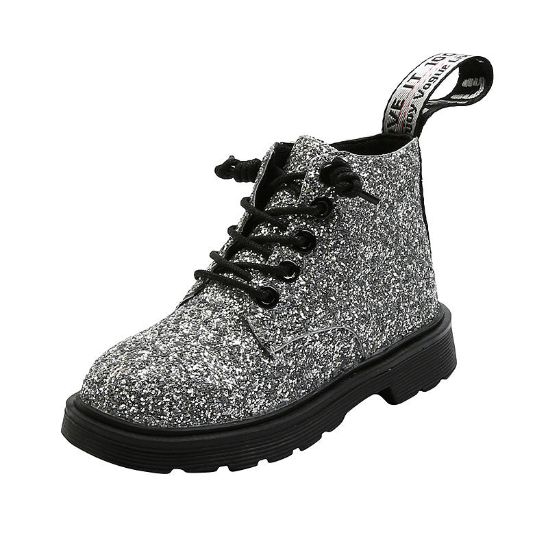 Girls Martin boots side zipper ankle boots