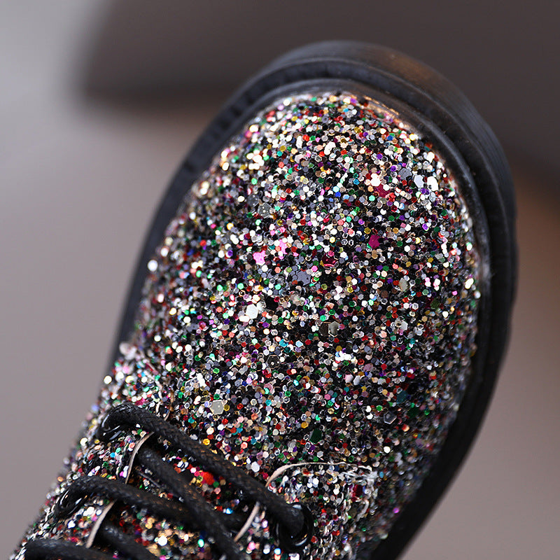 Girls Martin boots side zipper ankle boots