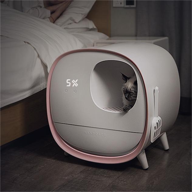 Hộp vệ sinh Cat Smart Litter Box cỡ lớn khử mùi và chống bắn tóe