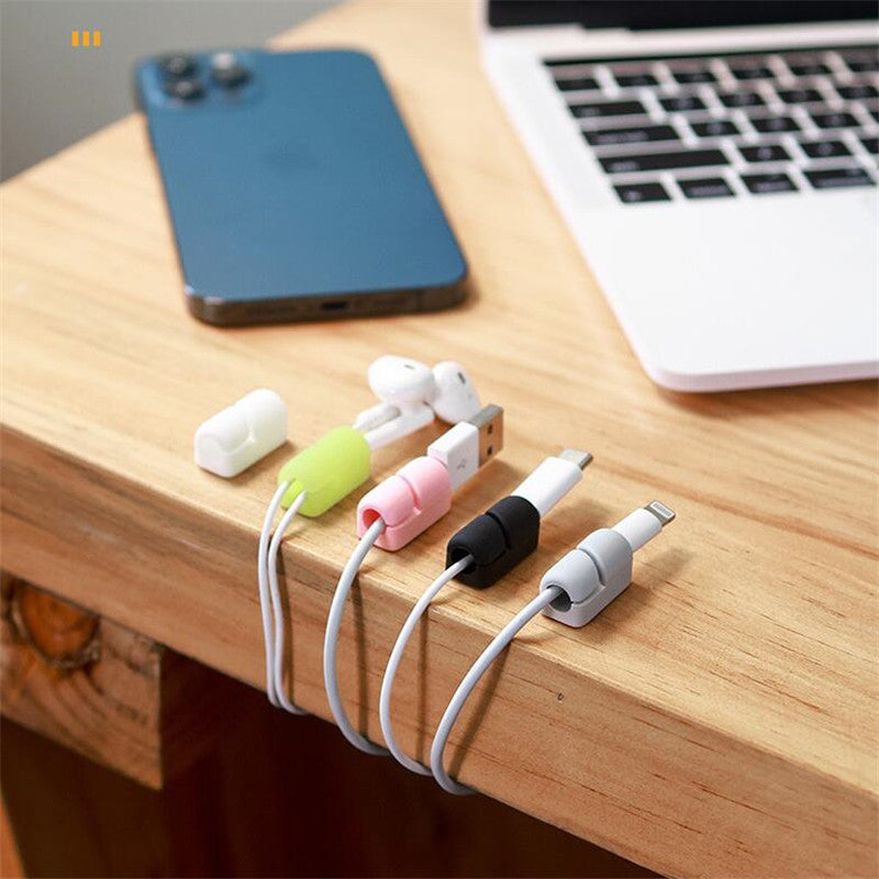 Cable Holder Silicone USB  Cable Organizer Tidy Management Clips Cable Protector - Online Shop AU.com