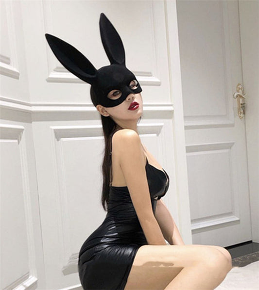Mask Rabbit Ears Suede Mask Halloween Party Mask Cosplay Mask