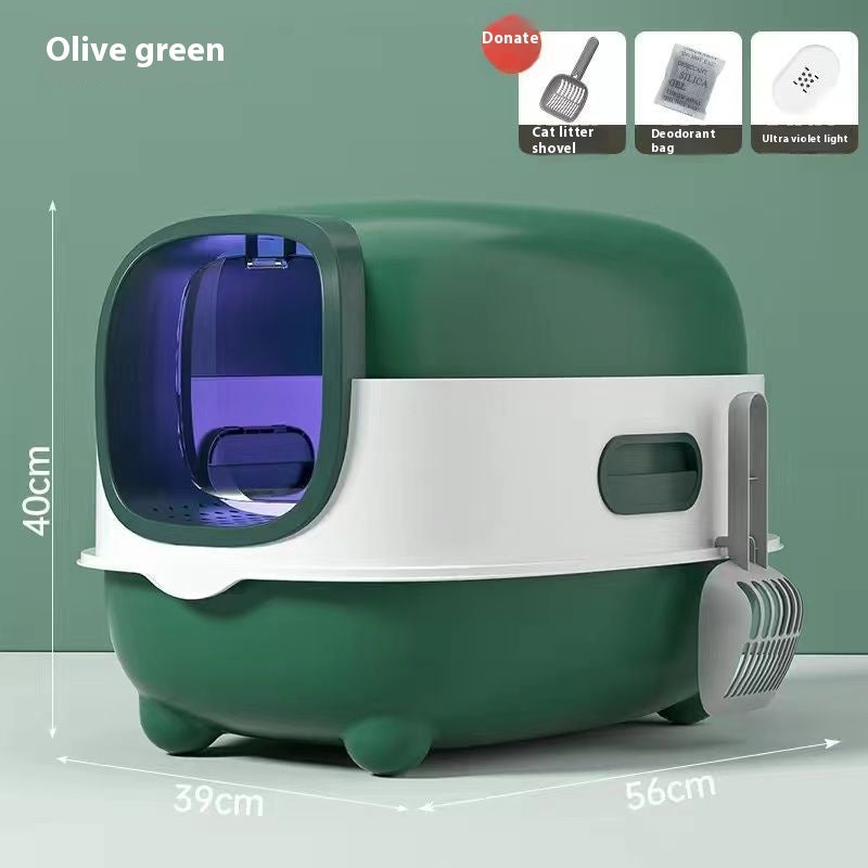 Cat Litter Box Fully Enclosed Oversized UV Sterilisation