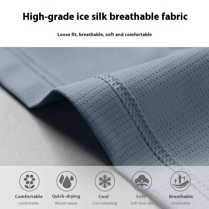 Men Quick-drying Breathable Short Sleeve Round Neck Active Tee Outdoor Workout