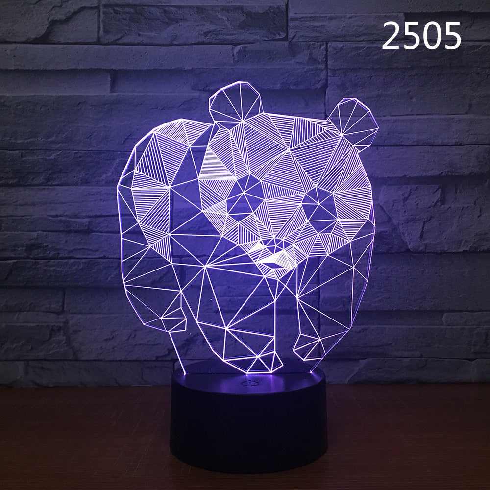 3d night light led induction night light