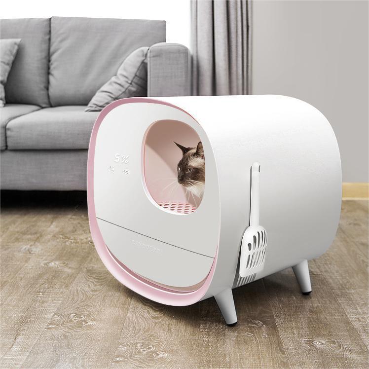 Hộp vệ sinh Cat Smart Litter Box cỡ lớn khử mùi và chống bắn tóe