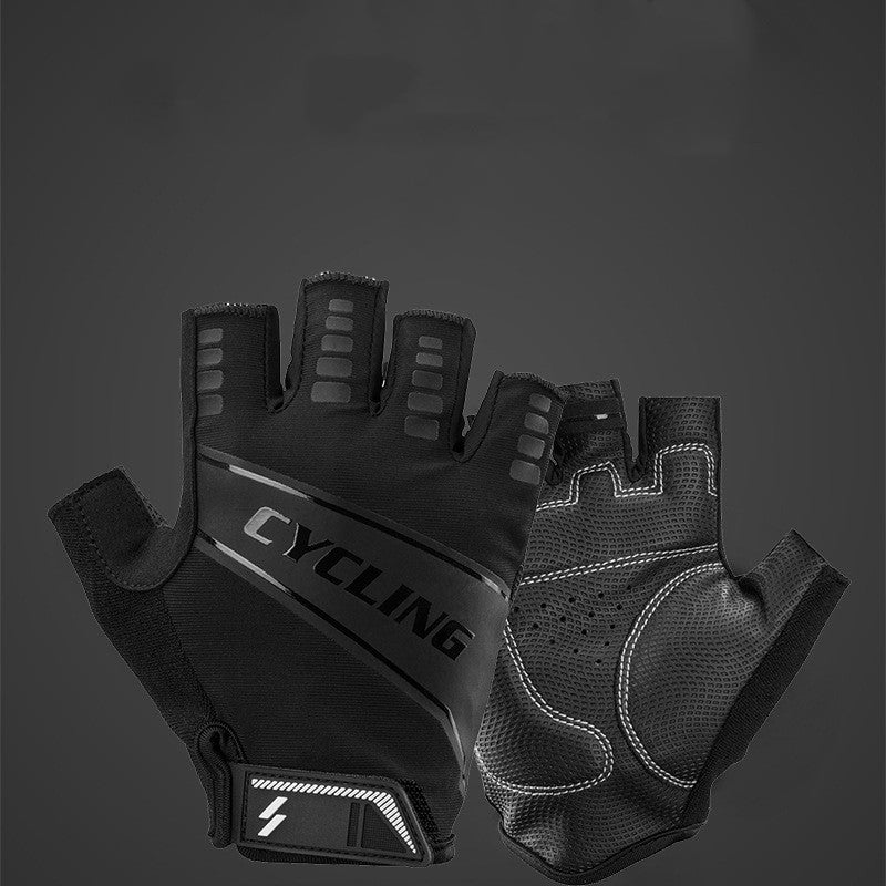 Driving Shock Absorption Non-slip Fingerless Breathable Gloves