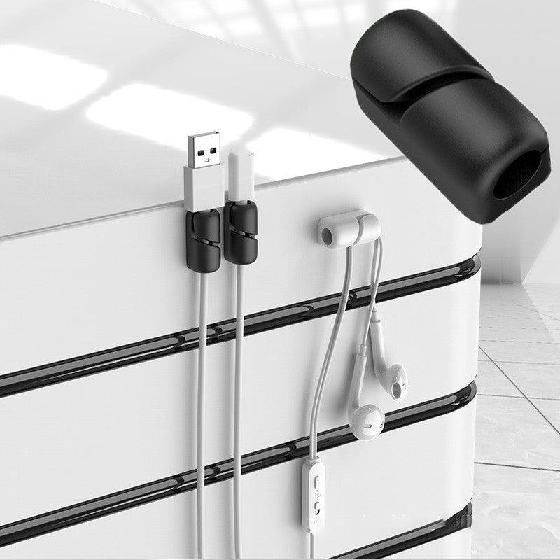Cable Holder Silicone USB  Cable Organizer Tidy Management Clips Cable Protector - Online Shop AU.com
