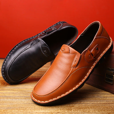 Men's leather shoes, dress shoes autumn male leather shoes business dad set foot shoes wholesale
