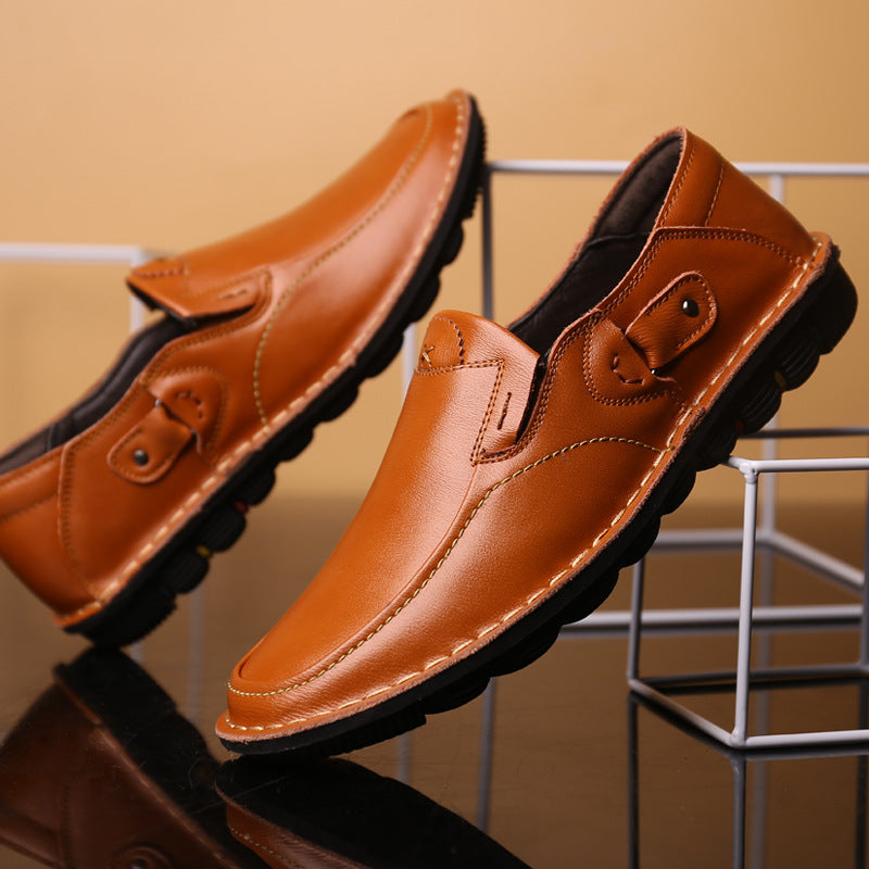 Men's leather shoes, dress shoes autumn male leather shoes business dad set foot shoes wholesale