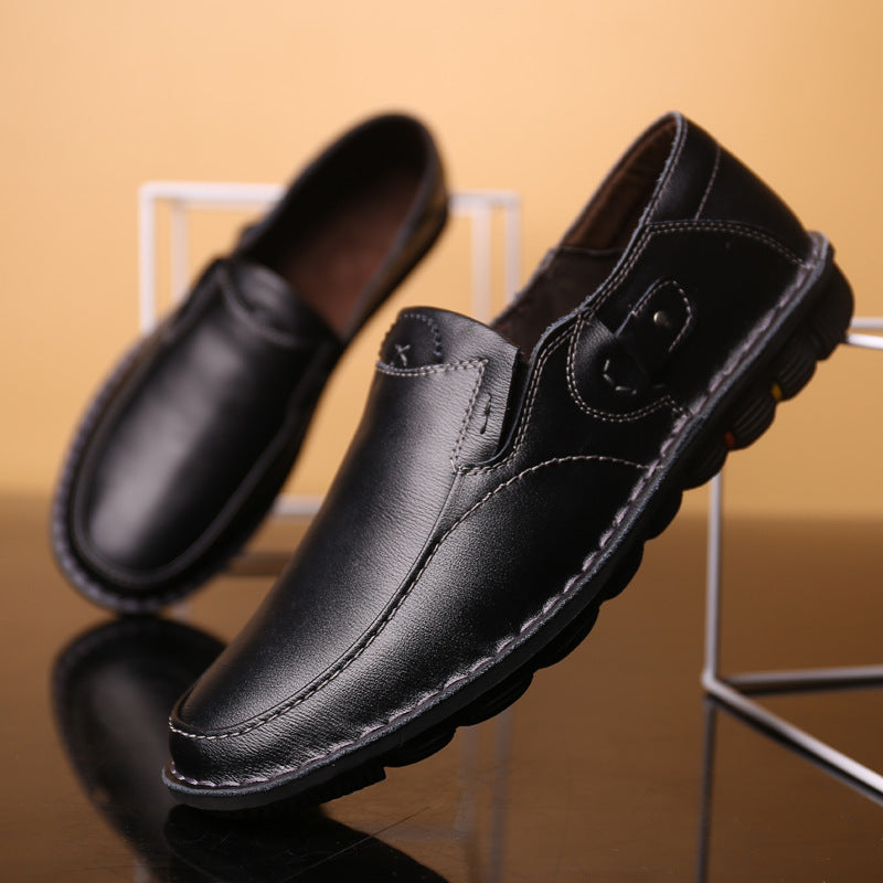 Men's leather shoes, dress shoes autumn male leather shoes business dad set foot shoes wholesale