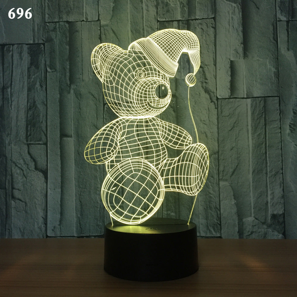 3d night light led induction night light