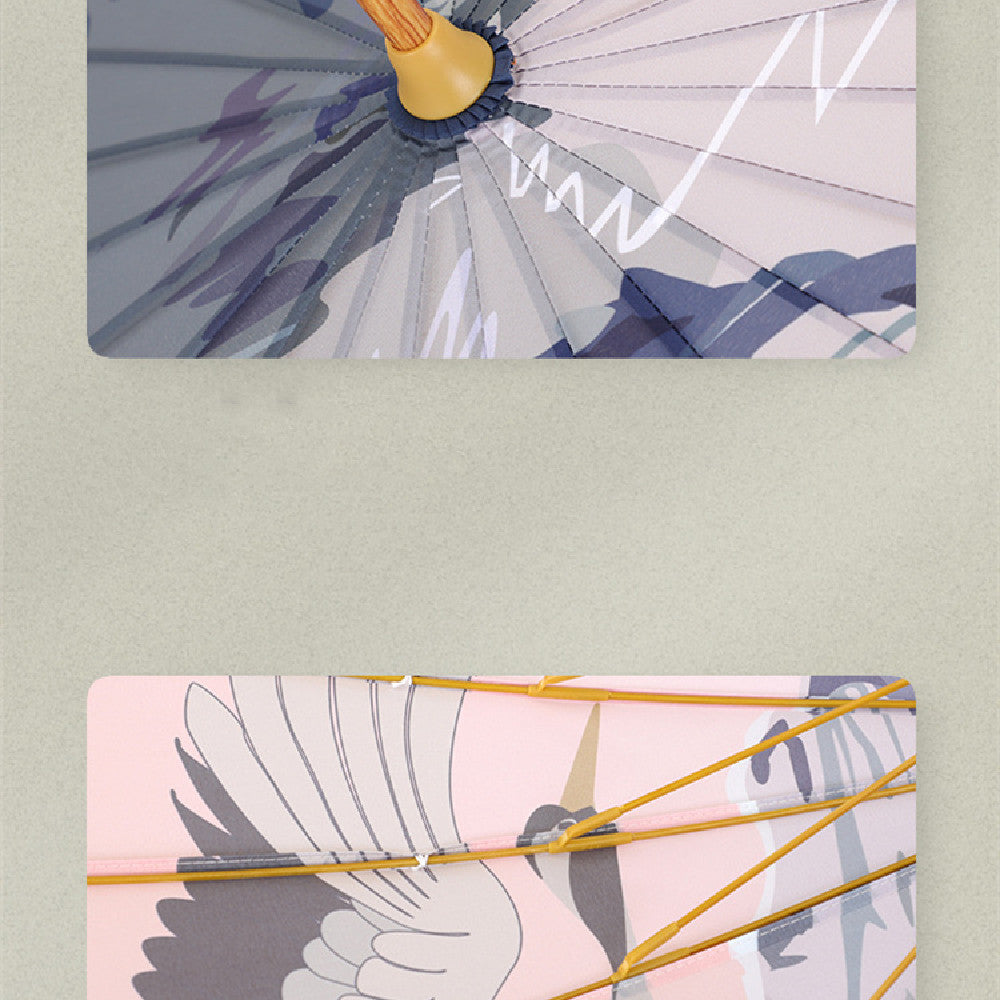 Vintage Long-handle Bamboo Umbrella