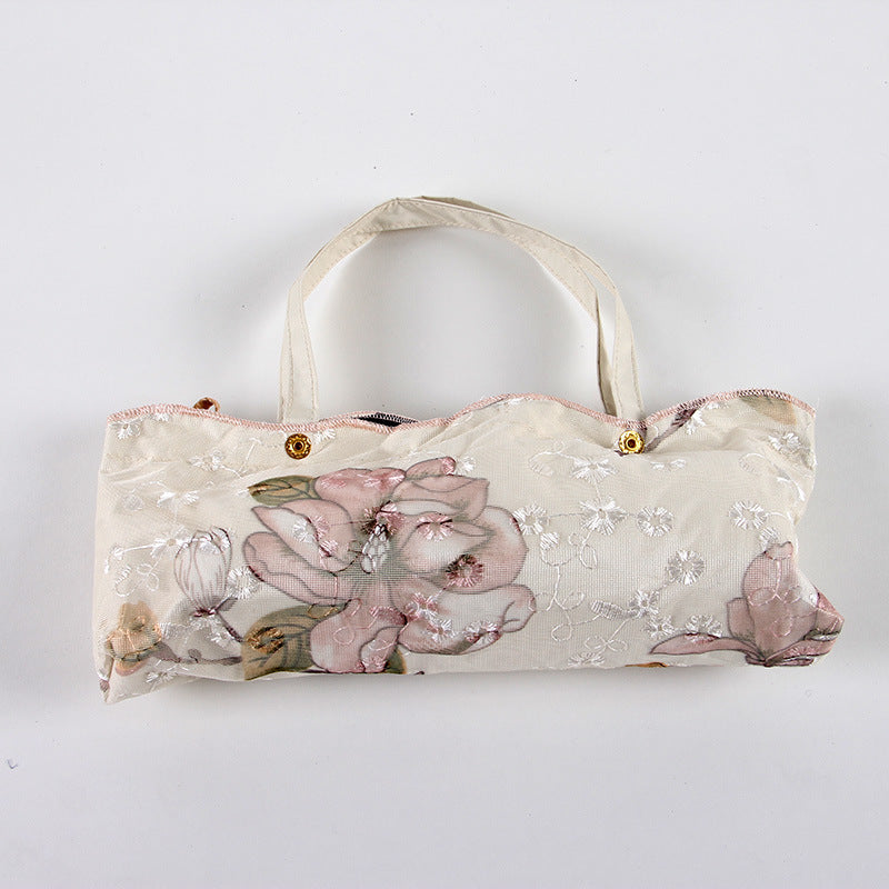Double Lace Embroidered Umbrellas Storage Umbrella Sunshade