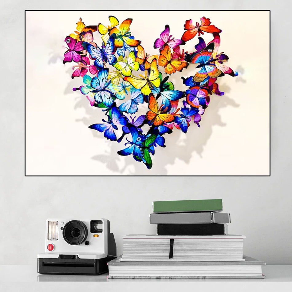 Butterfly Canvas Spray Painting Hanging Picture Rimless Picture