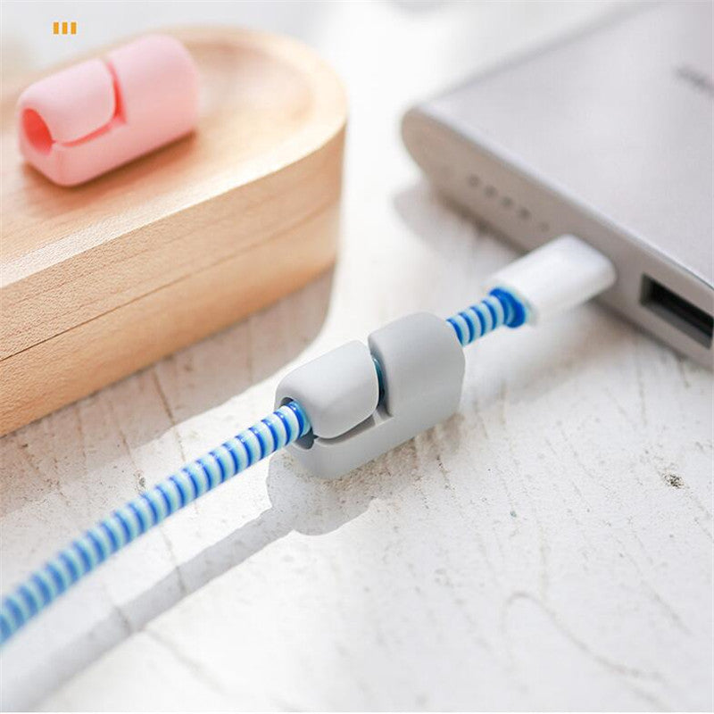 Cable Holder Silicone USB  Cable Organizer Tidy Management Clips Cable Protector - Online Shop AU.com