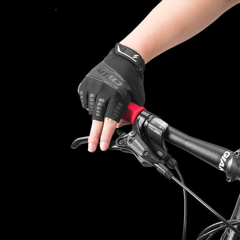 Driving Shock Absorption Non-slip Fingerless Breathable Gloves