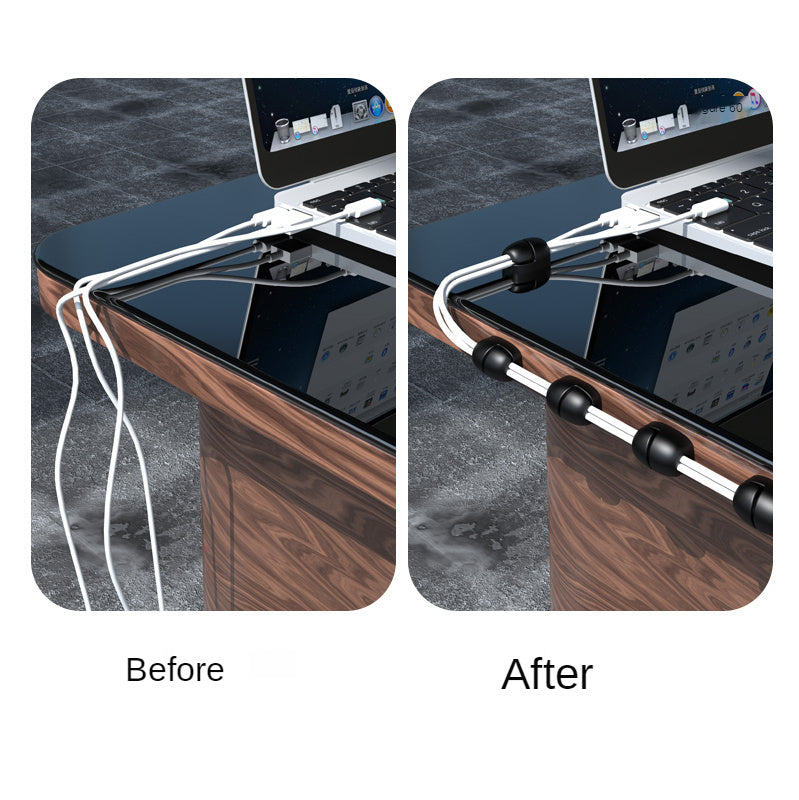 Cable Holder Silicone USB  Cable Organizer Tidy Management Clips Cable Protector - Online Shop AU.com