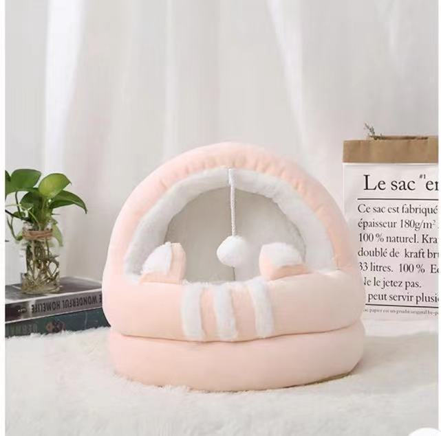 Cat Nest Bed Semi-Enclosed Cat Nest House Cool Summer Haven