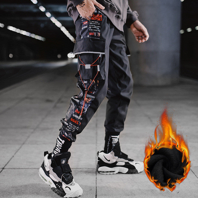 Men's Multi-pocket Tooling Plus Velvet Pants - Online Shop AU.com