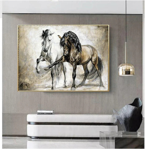 Decorative Canvas Horse Painting Frameless