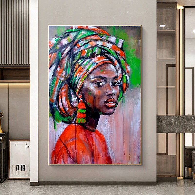 Tranh Cô Gái Đảo Trang Trí Tranh Canvas Không Khung