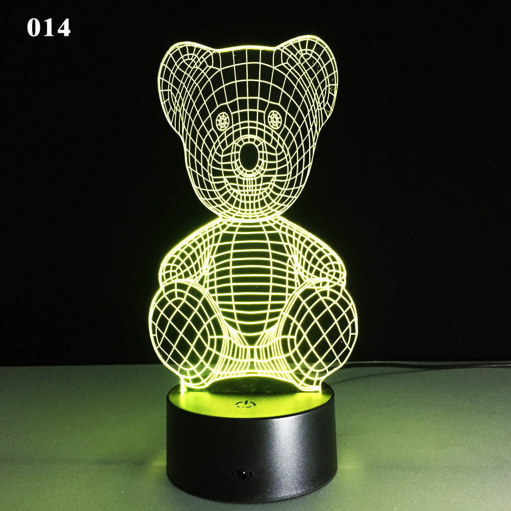3d night light led induction night light