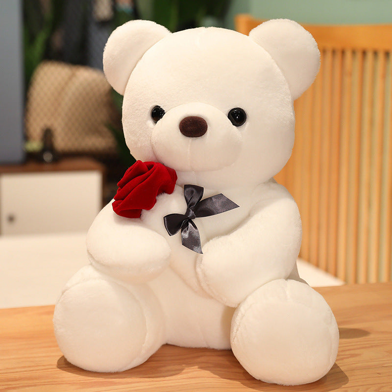 Lovely Hug Roses Teddy Bear Plush Pillow Stuffed Soft Animal Dolls 23-45cm  Nice Birthday Gift Girlfriend Valentine's Day