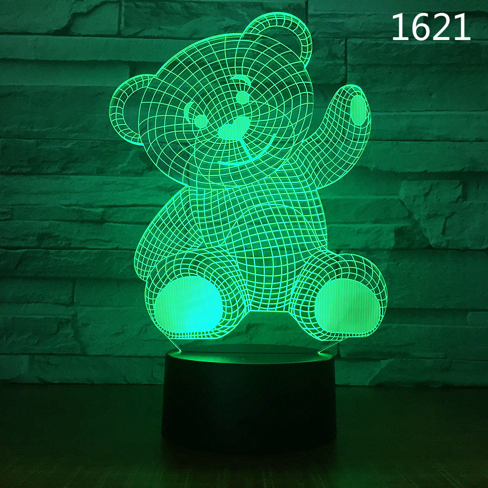 3d night light led induction night light