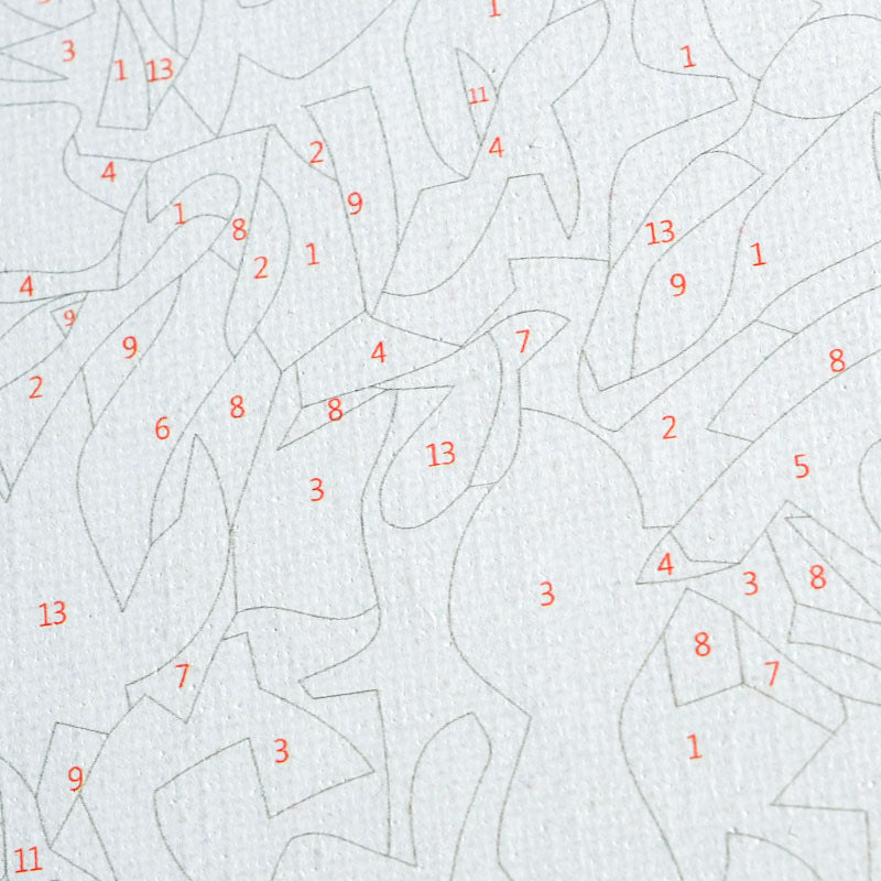 Digital oil painting without inner frame