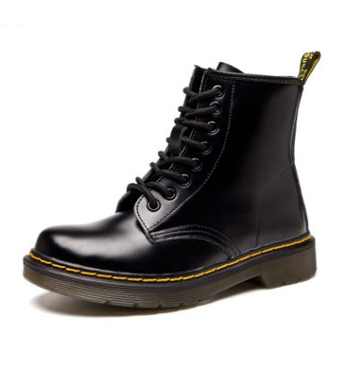 Martin Boots Low-heeled Leather Tube Couple Short Boots Motorcycle Boots