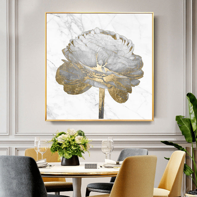 Spray Print Oil Painting Flower Spray Art Wall Canvas