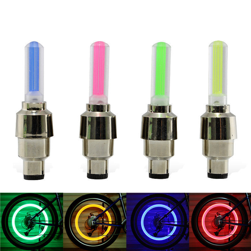 Neon Lights Tyre Wheel Valve Cap Light LED Car Tire Valve Caps Air Cover Tire Rim Valve Wheel Stem Cap Bike Light - Online Shop AU.com