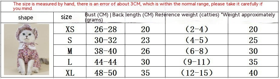 Girly Style Floral Lace Princess Dress Cat Costume