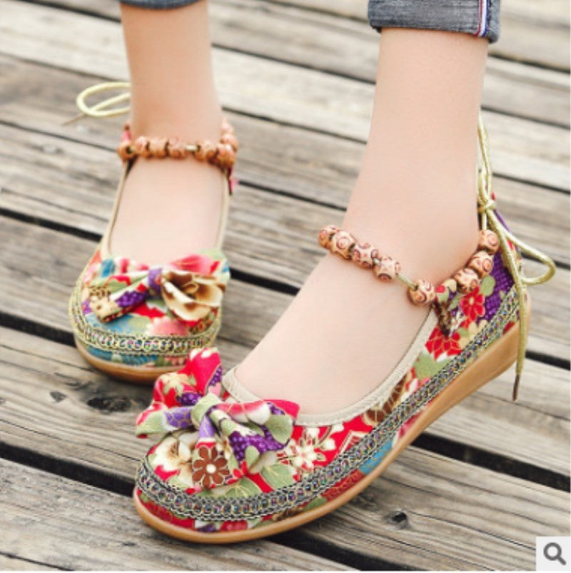 Vintage Beaded Woven Embroidered Lace Cloth Shoes - Online Shop AU.com