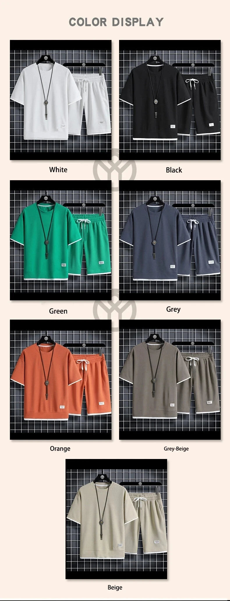 2024 Men's two-piece casual T-shirt and shorts set linen sportswear 2024 fashionable new summer short sleeved