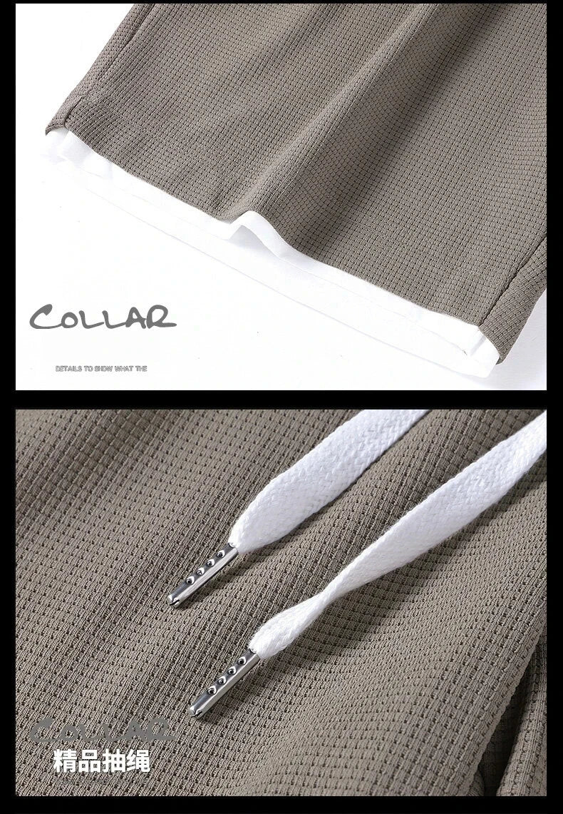 2024 Men's two-piece casual T-shirt and shorts set linen sportswear 2024 fashionable new summer short sleeved