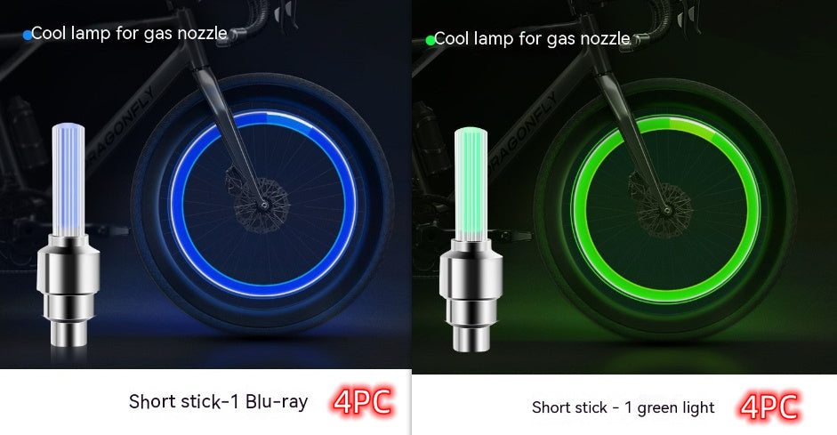 Neon Lights Tyre Wheel Valve Cap Light LED Car Tire Valve Caps Air Cover Tire Rim Valve Wheel Stem Cap Bike Light - Online Shop AU.com