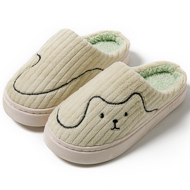 Cat Slippers Bedroom Slipper Winter Warm Plush House Shoes Women Men