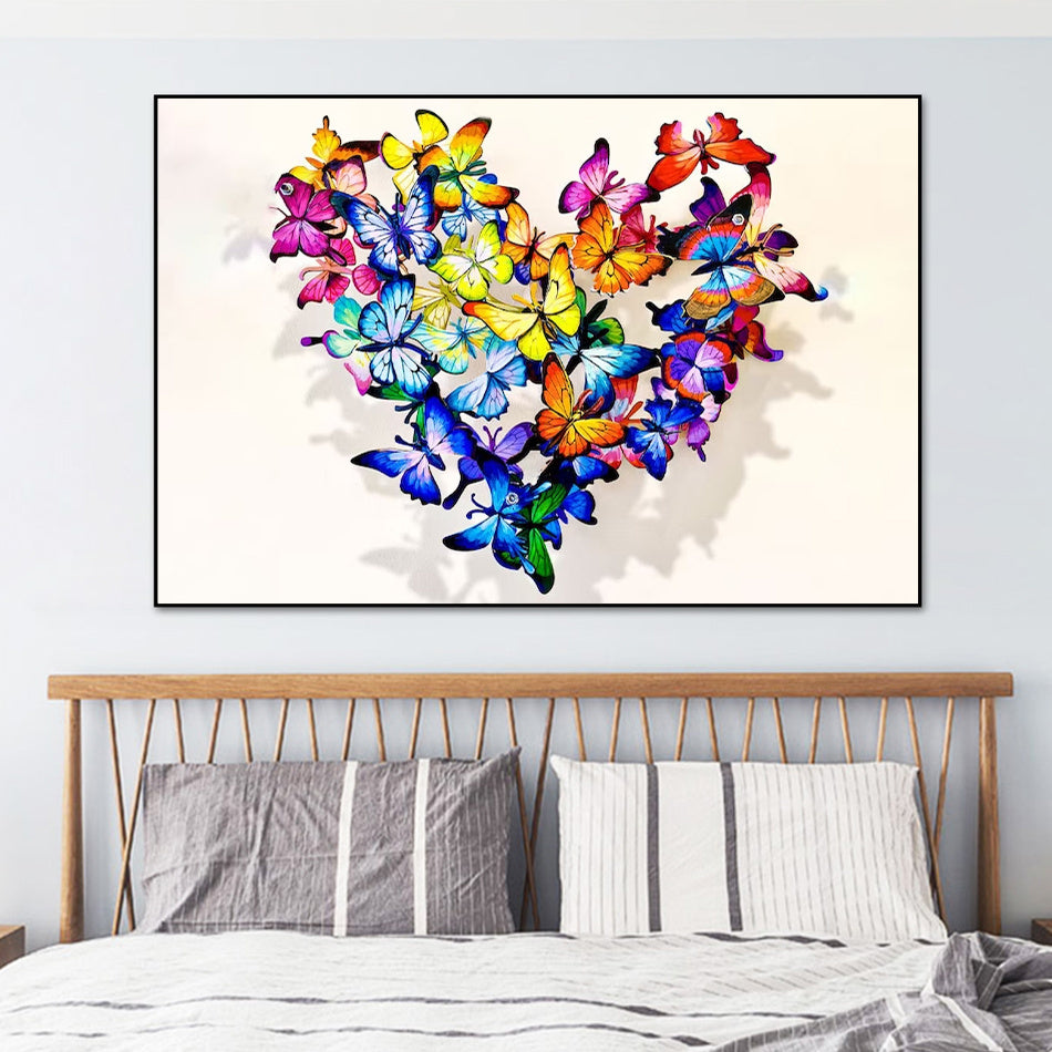 Butterfly Canvas Spray Painting Hanging Picture Rimless Picture
