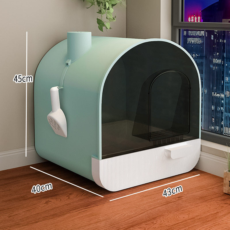 Nhà vệ sinh cho mèo Hộp đựng cát vệ sinh cho mèo Loại kín Cách ly mùi